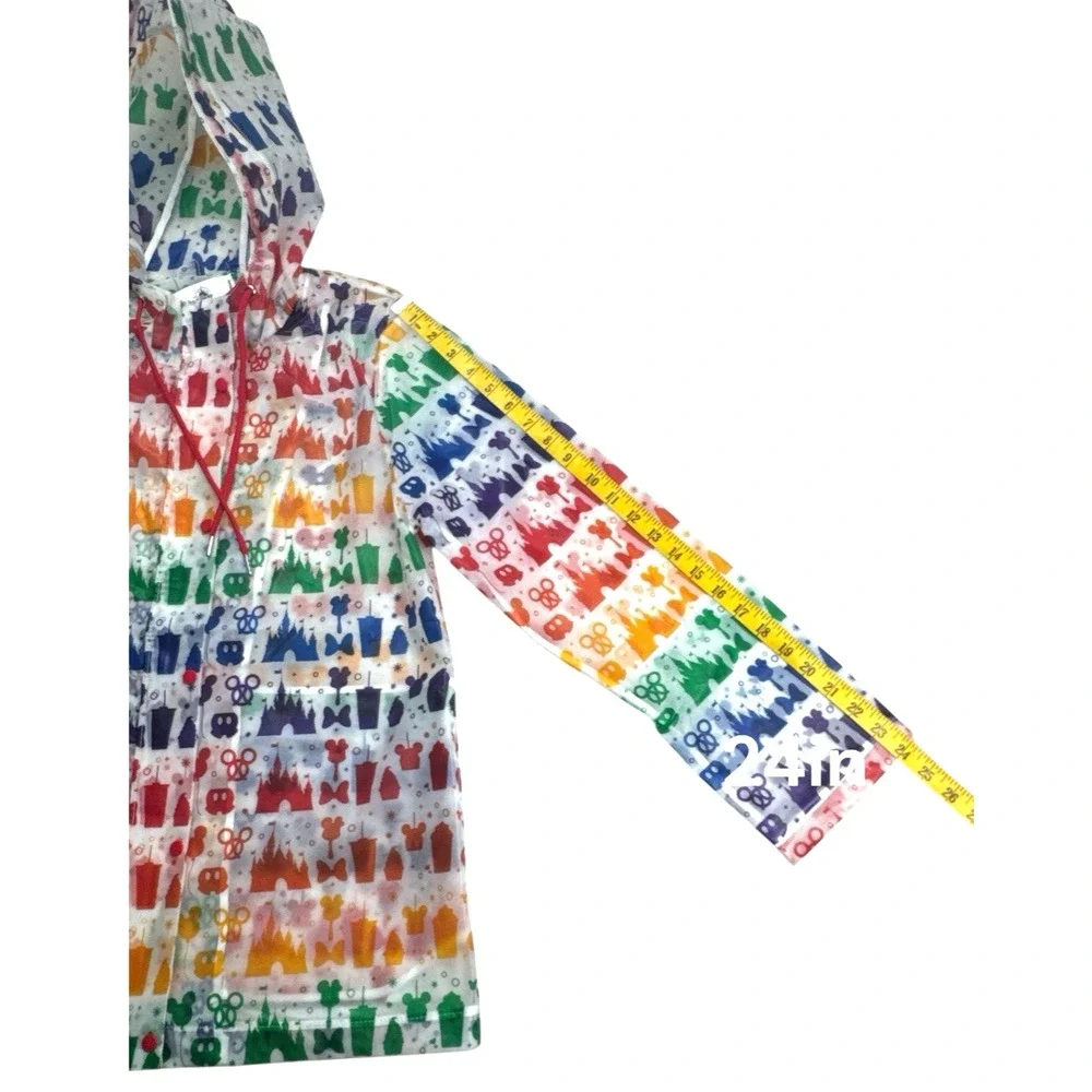 Rainbow Disney Collection Disney Parks Rain Jacket – Clear Translucent Women's M